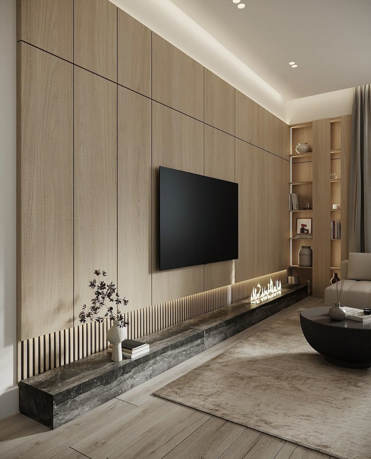TV Unit Wall Panel Design